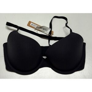 SKIMS Black Fits EverybodyPush Up Bra Underwire Adjustable Straps Size 32D New